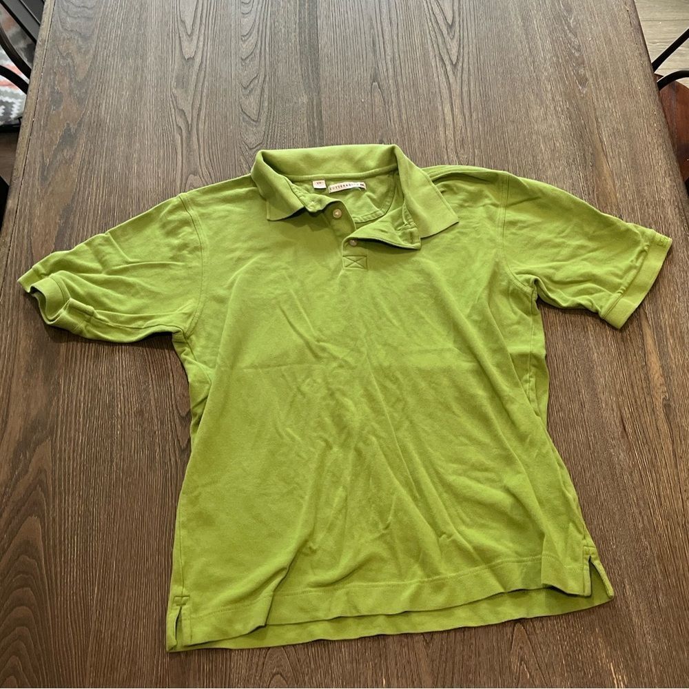 Gutter & Buck Lime Green Short Sleeve Collared Cotton Polo Size M
